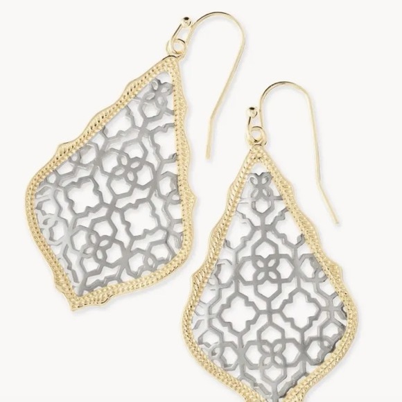 Kendra Scott Candice Gold Cuff Bracelet & Addie Gold Drop earrings. - Picture 6 of 7